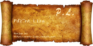 Pánt Liza névjegykártya